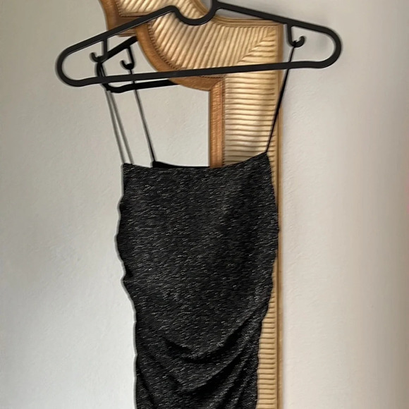 New*Princess Polly Black Simmering Ruched Bodycon Mini Dress 6 - Picture 7 of 15